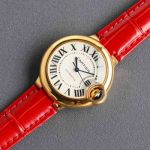 Cartier 18K Gold 28/33/36MM for Your Choice Imported Movement Gold Bezel Watch